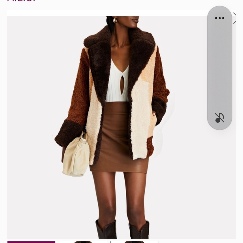 ALC Brown and Cream Teddy Jacket Cozy Fleece Design